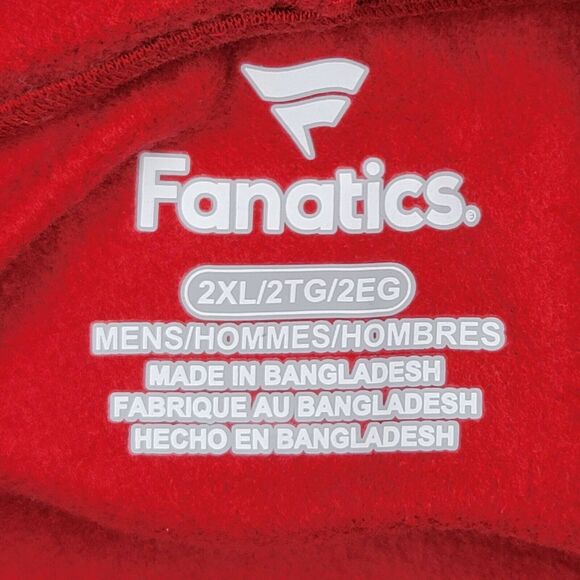 Fanatics Tampa Bay Buccaneers Mens 2XL Sweatshirt Red Fleece Pullover Hoodie NFL - Picture 5 of 14